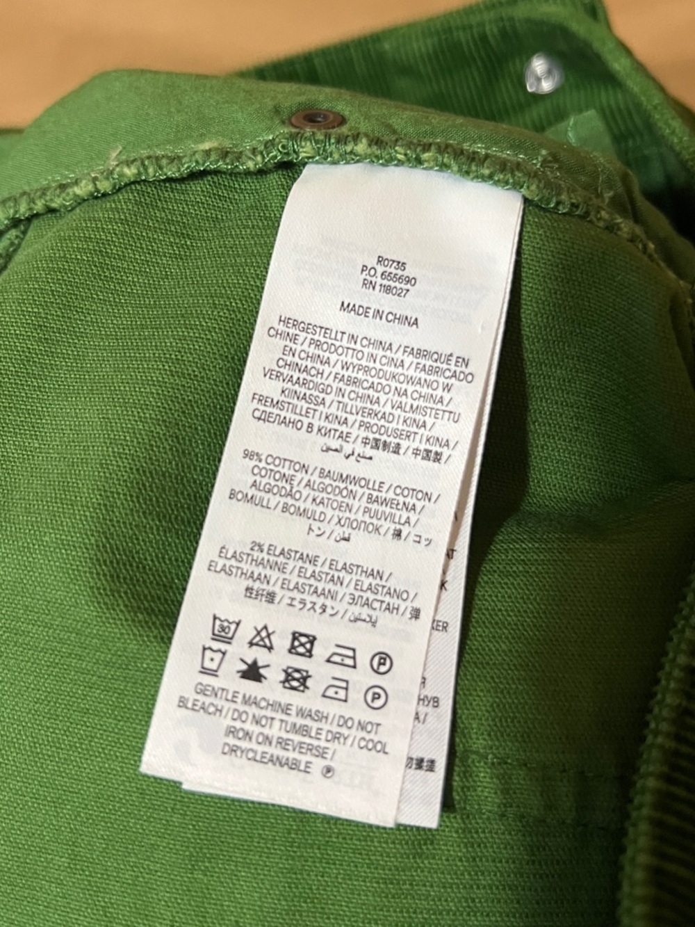 Boden | NWT High Rise Straight Cord Jeans Wide Leg Corduroy Green Size 10 - Picture 10 of 11